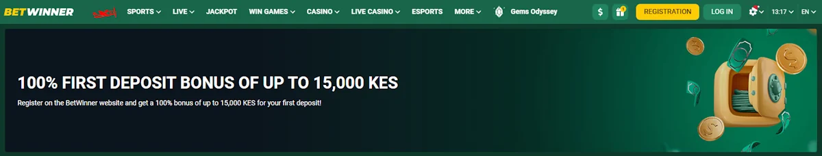 Betwinner Welcome Bonus Screenshot